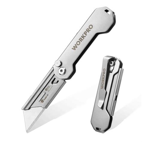 mini stainless steel edc 6 column lock box storage|WORKPRO EDC Folding Utility Knife, Mini Box Cutter with Quick .